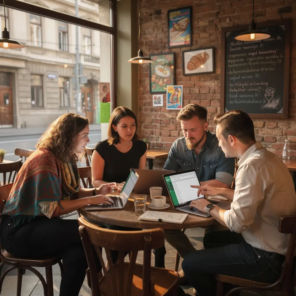 Excel táblázat, amely bemutatja a különböző képletek használatát az adatok elemzésében.